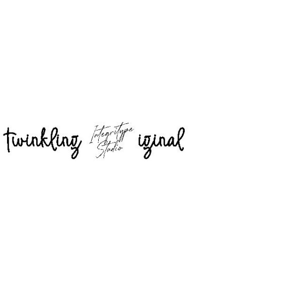 Twinkling Original Stylish Trendy Tech Elegant English Font